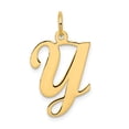 thumbnail image 1 of 14K Yellow Gold Charm Pendant Initial Y, 1 of 3