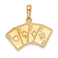 thumbnail image 1 of 14K Yellow Gold Charm Pendant Men'S 18.5 mm 21.5 Aces Playing Cards, 1 of 4