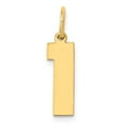 thumbnail image 1 of 14K Yellow Gold Charm Pendant Themed 1 20 mm 5 Medium Polished Number, 1 of 3