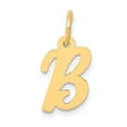 thumbnail image 1 of 14K Yellow Gold Charm Pendant Themed 17 mm 10 Small Script Initial B, 1 of 3