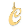 thumbnail image 1 of 14K Yellow Gold Charm Pendant Themed 20 mm 14 Medium Fancy Script Initial C, 1 of 3
