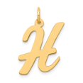 thumbnail image 1 of 14K Yellow Gold Charm Pendant Themed 22 mm 12-17 Large Script Initial H, 1 of 3