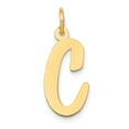 thumbnail image 1 of 14K Yellow Gold Charm Pendant Themed 22 mm 12 Large Script Initial C, 1 of 3