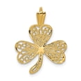 thumbnail image 1 of 14K Yellow Gold Charm Pendant Themed 22 mm 15 Filigree Shamrock, 1 of 3
