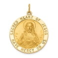 thumbnail image 1 of 14K Yellow Gold Charm Pendant Themed 33 mm 25 Sacred Heart Of Jesus Medal, 1 of 3