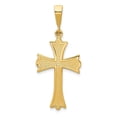 thumbnail image 1 of 14K Yellow Gold Charm Pendant Themed 39 mm 17 Fleur De Lis Cross, 1 of 4