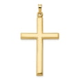 thumbnail image 1 of 14K Yellow Gold Charm Pendant Themed 44 mm 23 Hollow Cross, 1 of 2