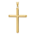 thumbnail image 1 of 14K Yellow Gold Charm Pendant Themed 45.3 mm 27.6 Polished Tube Cross, 1 of 4