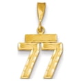 thumbnail image 1 of 14K Yellow Gold Charm Pendant Themed 77 Diamond-Cut, 1 of 1