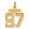thumbnail image 1 of 14K Yellow Gold Charm Pendant Themed 97 Small Satin Number, 1 of 1