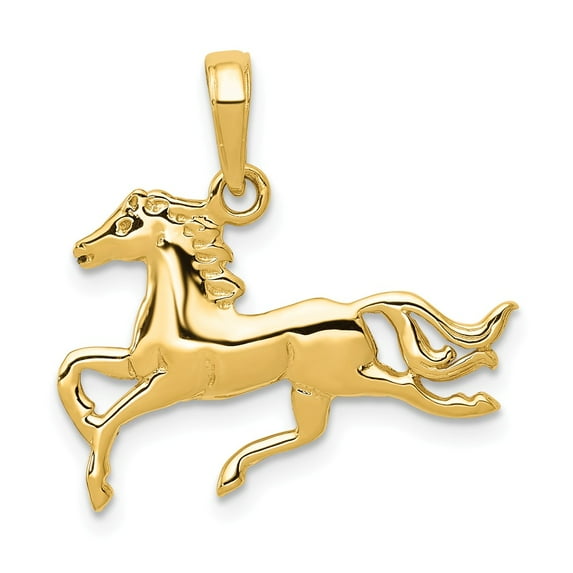 14K Yellow Gold Charm Pendant Themed Men'S 19 mm 21.5