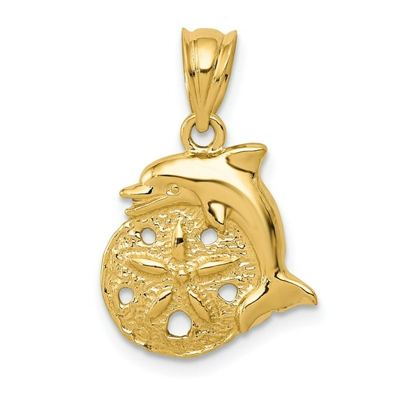 14K Yellow Gold Charm Pendant Themed Men'S 20 mm 14