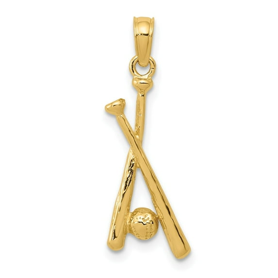 14K Yellow Gold Charm Pendant Themed Men'S 24 mm 10