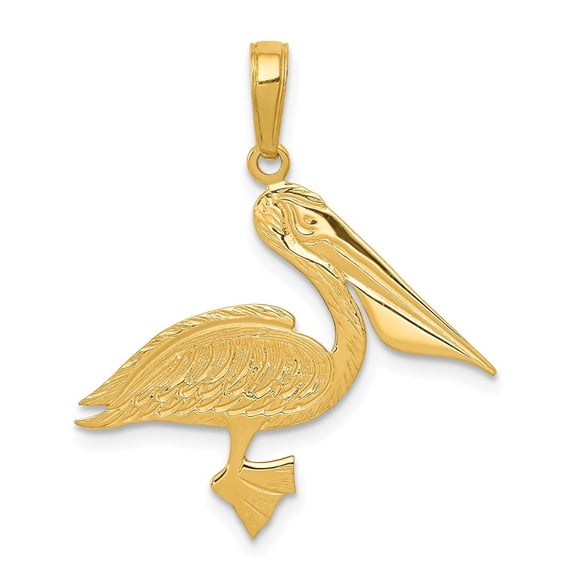 14K Yellow Gold Charm Pendant Themed Men'S 25 mm 24