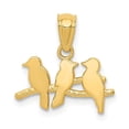 thumbnail image 1 of 14K Yellow Gold Charm Pendant Themed Open Back Textured 14 mm 15, 1 of 4