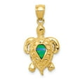 thumbnail image 1 of 14K Yellow Gold Charm Pendant Themed Open Back Textured Opal, Lab Created Phenomena 28 mm 14, 1 of 4