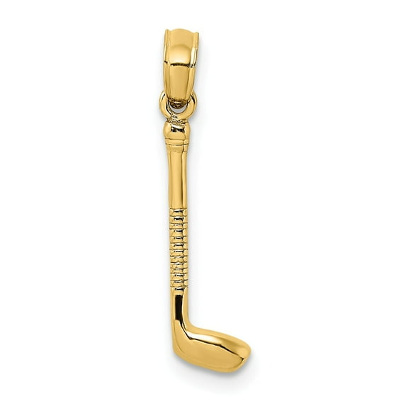 14K Yellow Gold Charm Pendant Themed Textured 16.3 mm 5.1