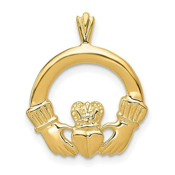 14K Yellow Gold Claddagh Pendant