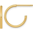 thumbnail image 1 of 14K Yellow Gold Classic, Heirloom 16 Mm Polished 1.5 X 16Mm Solid C-Hoop Post Earrings, 1 of 3