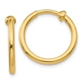 thumbnail image 1 of 14K Yellow Gold Clip On Hoop Earrings Jewelry, 1 of 3