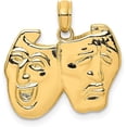 thumbnail image 1 of 14K Yellow Gold Comedy/Tragedy Charm - 14.9mm, 1 of 6