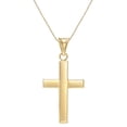 thumbnail image 1 of 14K Yellow Gold Cross Pendant Necklace for Women on a 20 inch 14K Gold Chain, 1 of 3