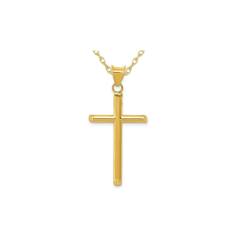 14 karat gold on sale necklace with cross