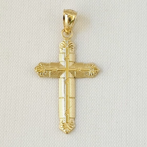 14K Yellow Gold Cross Pendant