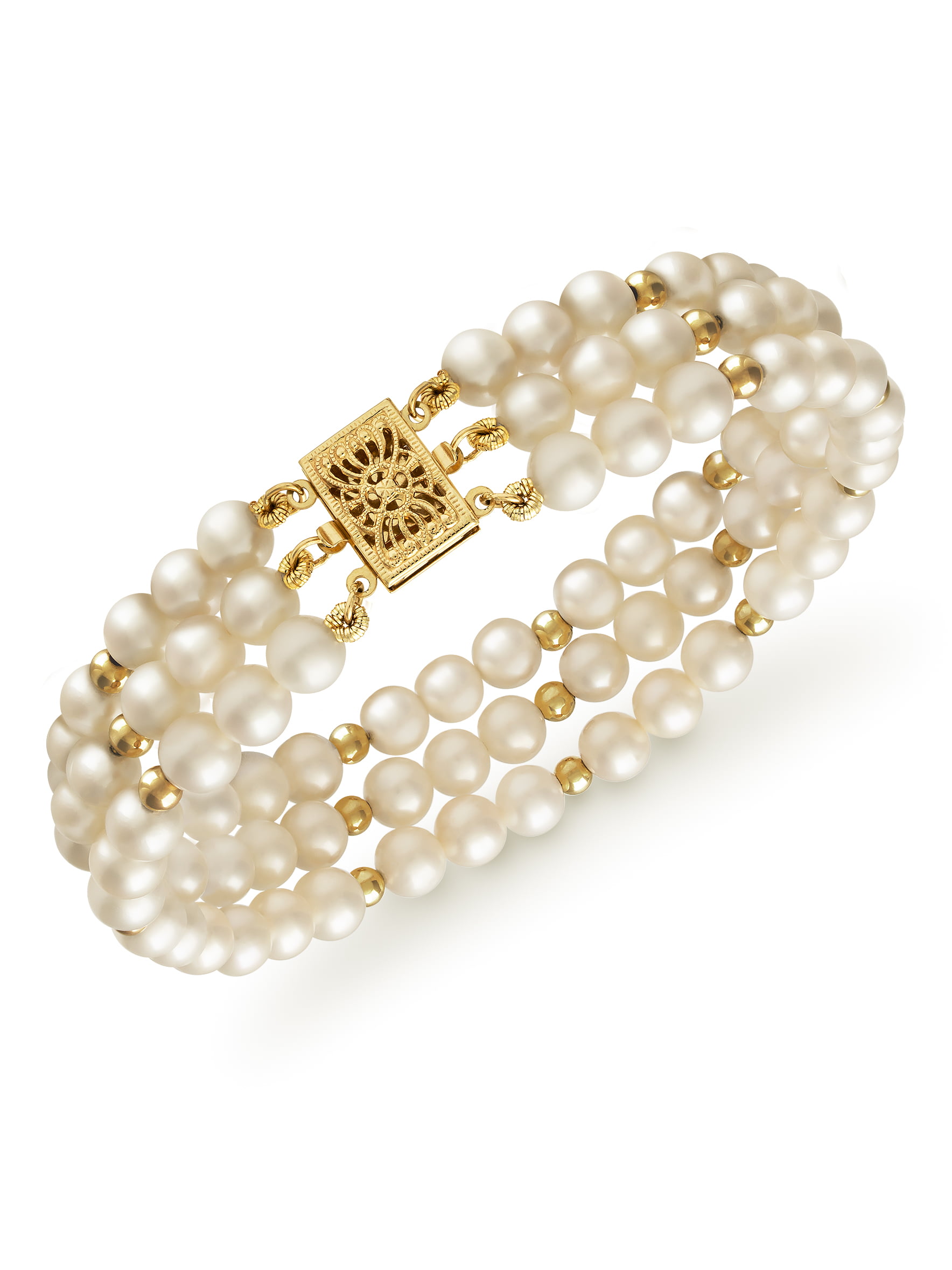 Freshwater Pearls 3-row Bracelet - Etsy