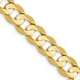 thumbnail image 1 of 14K Yellow Gold Curb Chain Styles Necklace 20 inch 7.5 mm Open Concave with Lobster Clasp, 1 of 4