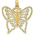 thumbnail image 1 of 14K Yellow Gold Cut-Out Butterfly Charm - 25.25mm, 1 of 6