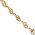 thumbnail image 1 of 14K Yellow Gold Diamond 7.5In Link Bracelet (7.5 X 5) Made In India bm4611-003-ya, 1 of 5