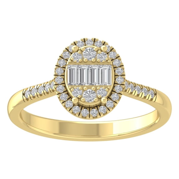 Araiya Fine Jewelry 14K Yellow Gold Diamond Band Ring (1/3 cttw, I-J Color, I2-I3 Clarity) 5.5