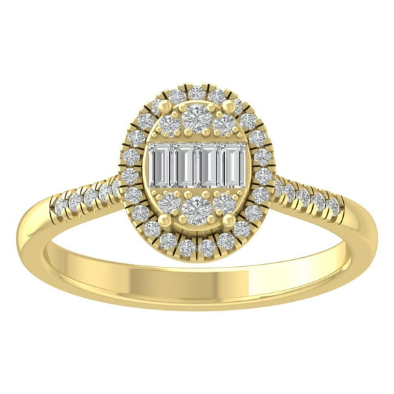 14K Yellow Gold Diamond Band Ring (1/3 cttw, I-J Color, I2-I3 Clarity) 6