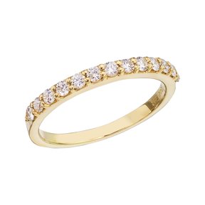 14K Yellow Gold Diamond Band Ring