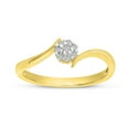 thumbnail image 1 of 14K Yellow Gold Diamond Cluster Ring, 1 of 8