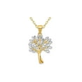 thumbnail image 1 of Gem & Harmony 14K Yellow Gold Diamond-Cut Tree Pendant Necklace with Chain for Women, 1 of 5