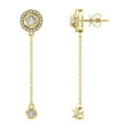 thumbnail image 1 of 14K Yellow Gold Diamond Dangle Earrings (1/2 cttw, I-J Color, I2-I3 Clarity), 1 of 4