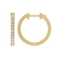 thumbnail image 1 of 14K Yellow Gold Diamond Hoop Earrings (3/4 cttw, I-J Color, I2-I3 Clarity), 1 of 4