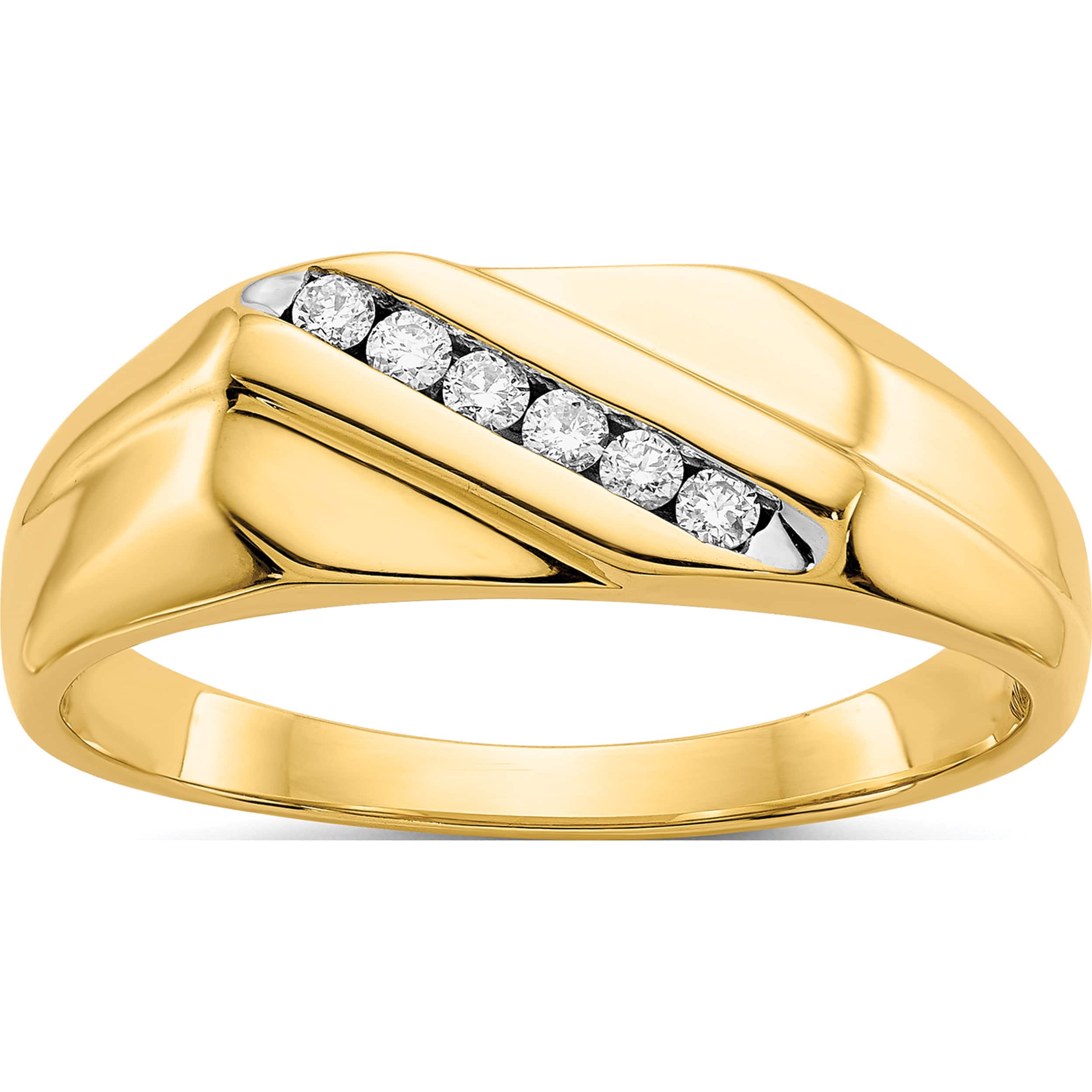 1 BAHT POLISHED SOLID DOMED WEDDING BAND RING IN 23K GOLD (ID: R0401B) –  eThaiGold