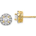 thumbnail image 1 of 14K Yellow Gold Diamond Semi-Mount Stud Earrings (10 X 10) Made In India em5482-050-ya, 1 of 5