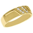 thumbnail image 1 of 14K Yellow Gold Diamond Wedding Band Brushed Finish Engagement Ring 0.17 Ct., 1 of 5