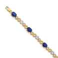 thumbnail image 1 of 14K Yellow Gold Diamond and Sapphire Bracelet, 1 of 2