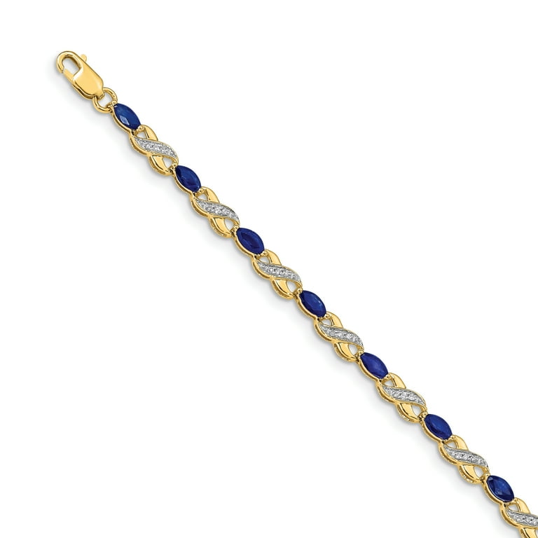 14k gold on sale sapphire bracelet