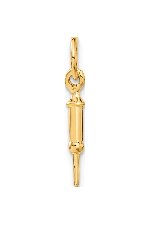 14K Yellow Gold Doctors Syringe Charm