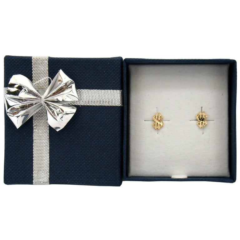 gold stud earrings gold earring box