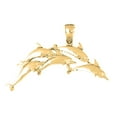 thumbnail image 1 of 14K Yellow Gold Dolphin Pendant - 32 mm, 1 of 2