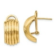 thumbnail image 1 of 14K Yellow Gold Earring Button Women'S 19 mm 9.5 Polished Fancy Omega Back Post Earrings, 1 of 3