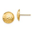 thumbnail image 1 of 14K Yellow Gold Earring Button Women'S 9 mm Madi K Puffed Round Post Earrings, 1 of 3