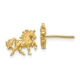 thumbnail image 1 of 14K Yellow Gold Earring Button Women'S Diamond-Cut 8 mm 10, 1 of 3